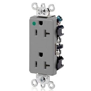 Product image: LEV 16362-HGG GRY DPLX RCPT-N5-20R